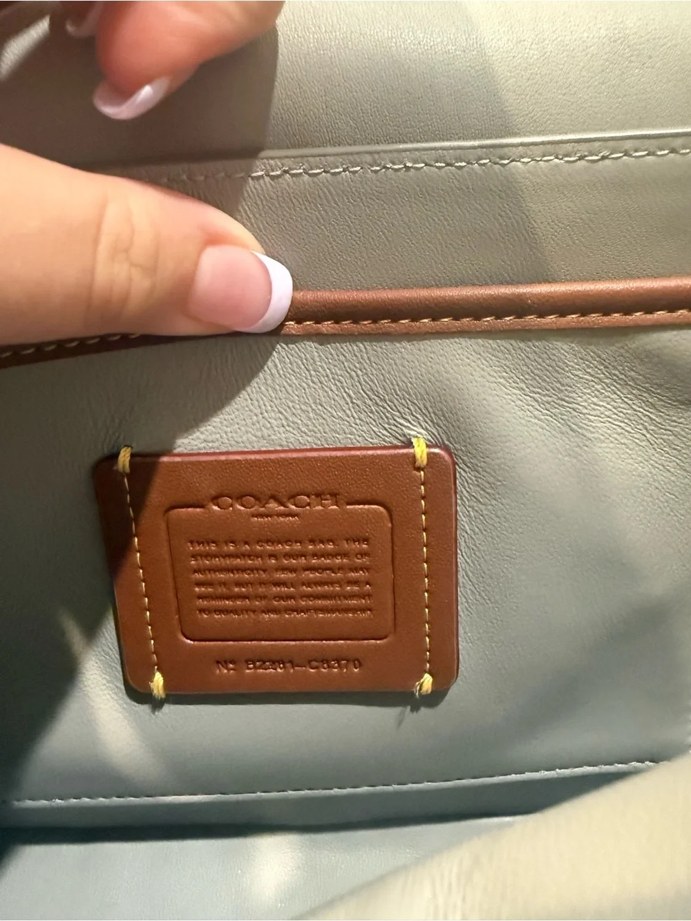 Coach quilted leather